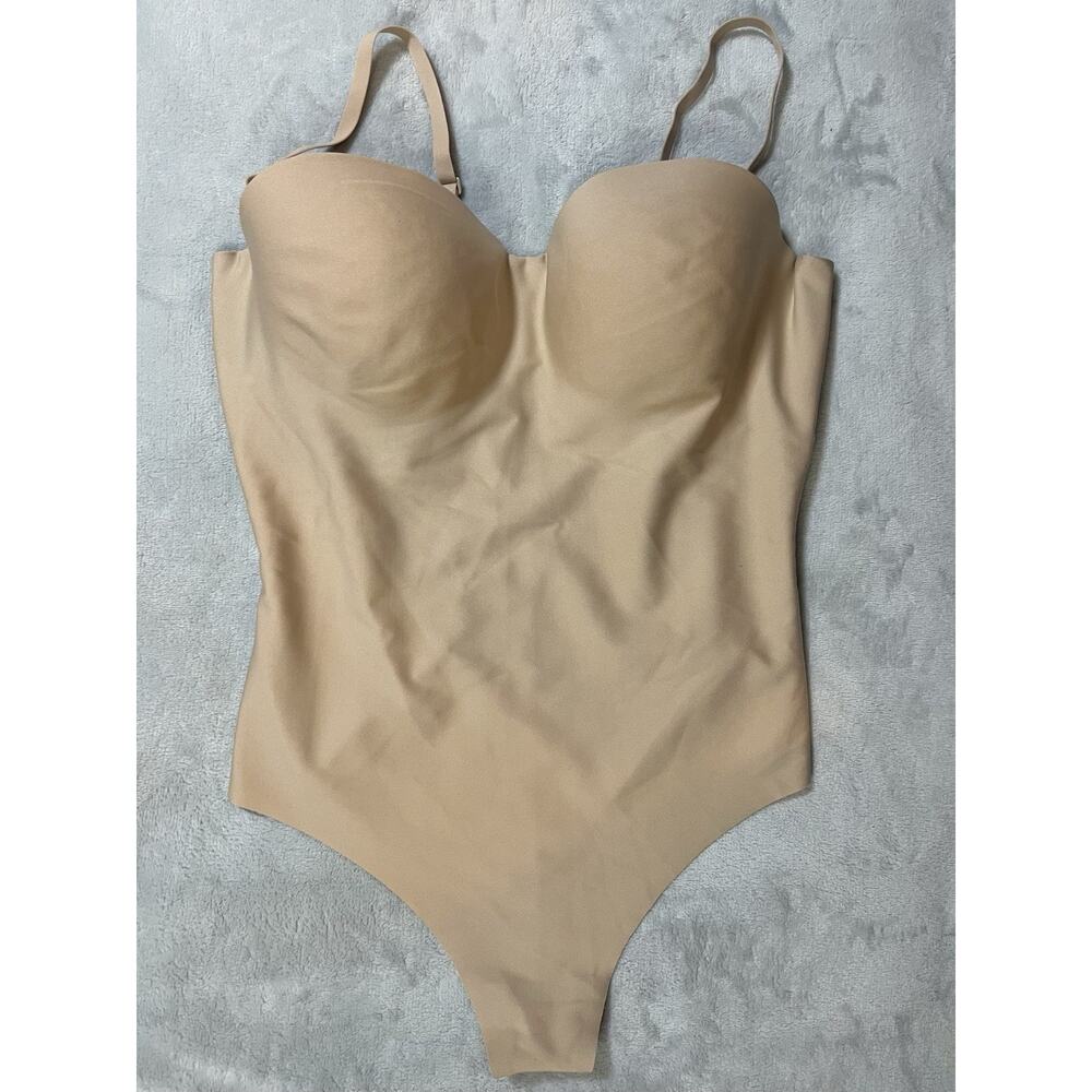 SKIMS Body Sz Large Molded Underwire Thong Bodysuit Contouring Shaping Clay NEW